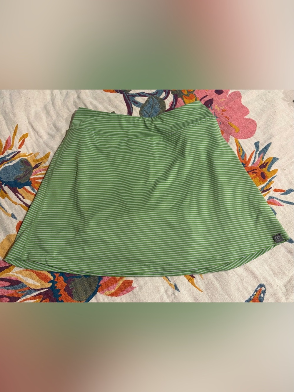 Title Nine Light Green Striped Dream Skort - Soft and Stretchy with Pockets